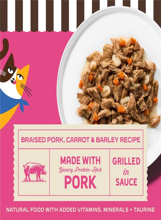 Merrick Purrfect Bistro Braised Pork, Carrot and Barley Recipe Grilled Wet Cat Food in Gravy, Delicious Premium Ingredient High Protein Cat Food - (Pack of 24) 3 oz. Cans - Image 2