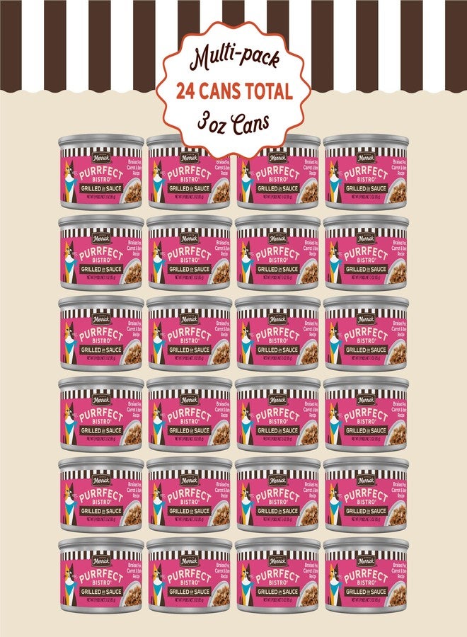 Merrick Purrfect Bistro Braised Pork, Carrot and Barley Recipe Grilled Wet Cat Food in Gravy, Delicious Premium Ingredient High Protein Cat Food - (Pack of 24) 3 oz. Cans - Image 3