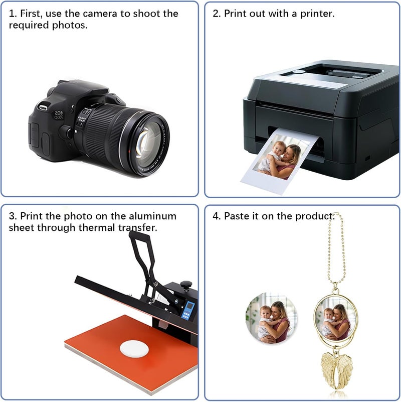 MaehSab 4 Pcs Angel Wings Memorial Keychain Blanks for Sublimation DIY Craft - Image 3