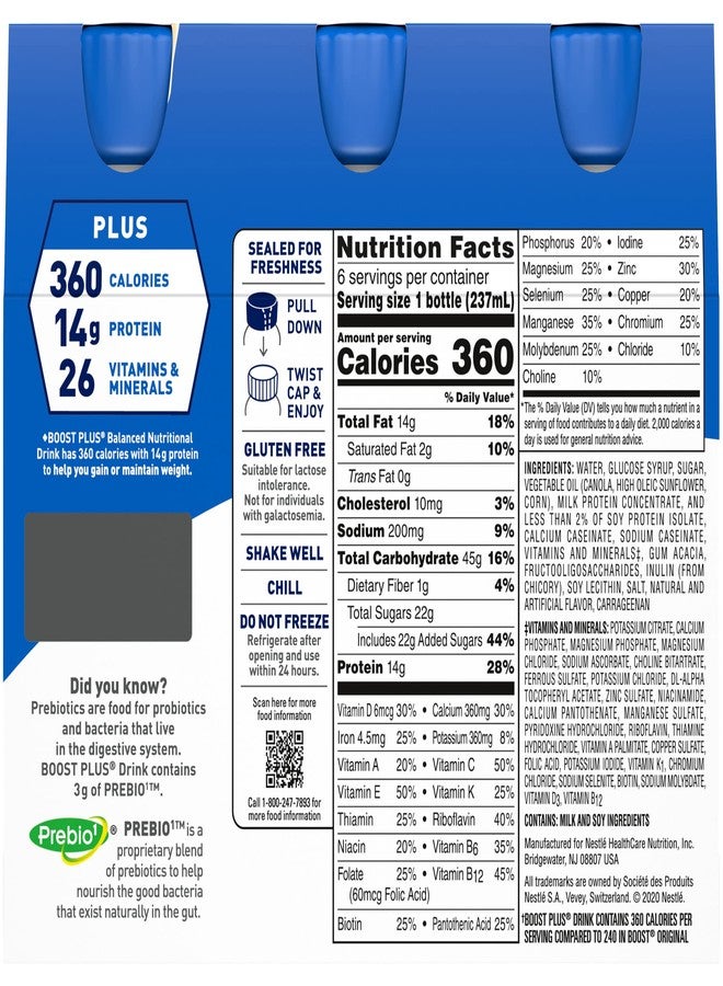 Boost Plus Balanced Nutritional Drink (8 Fl Oz (Pack of 2), Vanilla - Image 5