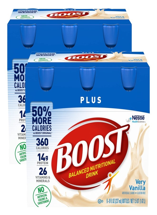 Boost Plus Balanced Nutritional Drink (8 Fl Oz (Pack of 2), Vanilla - Image 1