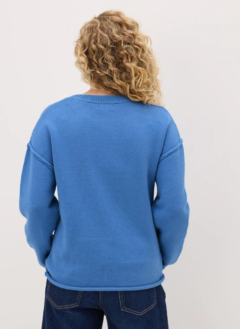 Matalan Blue Exposed Seam Jumper