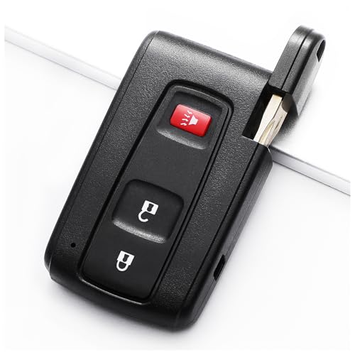 HelloAuto Key Fob Cover Fit for 2004-2009 Toyota Prius, Key Fob Replacement Shell Keyless Entry with Blank Key, Key Fobs Case 3 Button(MOZB31EG, MOZB21TG) - Image 1