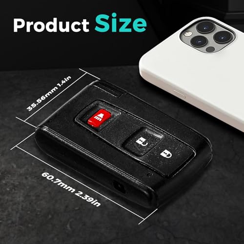 HelloAuto Key Fob Cover Fit for 2004-2009 Toyota Prius, Key Fob Replacement Shell Keyless Entry with Blank Key, Key Fobs Case 3 Button(MOZB31EG, MOZB21TG) - Image 5