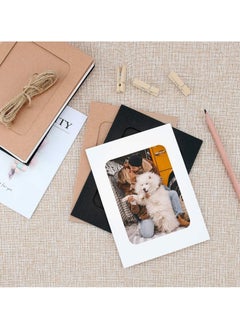 Generic Photo Frame 30 Pack Paper 6x4 Set Multiple Photos Picture Mats with Mini Wooden Clips and String Hanging Cardboard for Home Room Wall Decor Diy  - Image 3