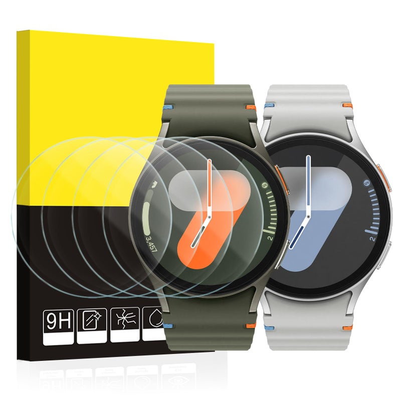 SPGUARD 4 Pack Galaxy Watch 7 44mm Screen Protector & Galaxy Watch 6 44mm/ Watch 5/4 44mm Screen Protector,Tempered Glass Protectors Accessories for Samsung Watch 7/6/5/4 44mm (NOT for Others Models) - Image 1