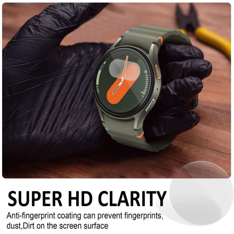SPGUARD 4 Pack Galaxy Watch 7 44mm Screen Protector & Galaxy Watch 6 44mm/ Watch 5/4 44mm Screen Protector,Tempered Glass Protectors Accessories for Samsung Watch 7/6/5/4 44mm (NOT for Others Models) - Image 5
