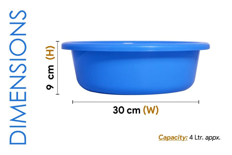 Wonder Homeware Prime Bowl 6 for Home/Kitchen, Set of 2 pc Bowl 4 LTR, Blue Color - Image 2