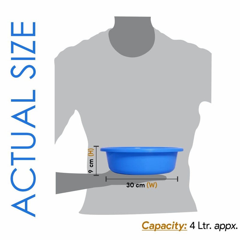 Wonder Homeware Prime Bowl 6 for Home/Kitchen, Set of 2 pc Bowl 4 LTR, Blue Color - Image 3