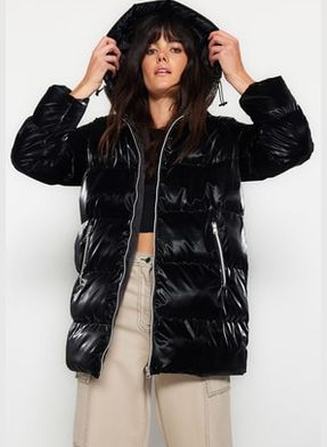 buy-trendyol-black-premium-oversize-hooded-shiny-water-repellent-coat-twoaw24mo00204