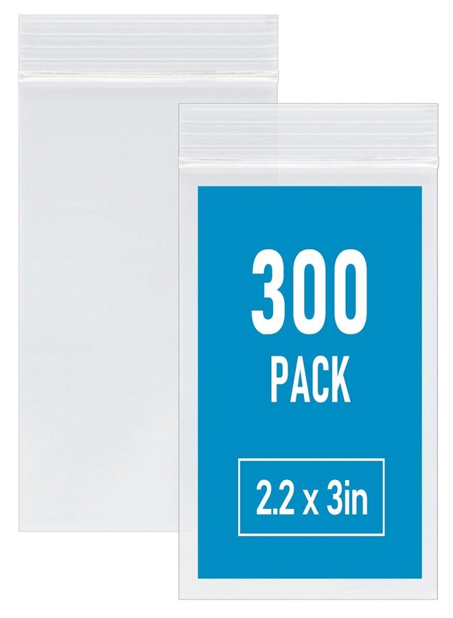 Naiircool 300 PCS Small Plastic Bags, 2.2 x 3 Inch Small Zip lock Bags, Transparent Jewelry Bags Reclosable, Clear Mini Baggies, Resealable Poly Bags for Pill, Beads, Screws, Packaging - Image 1