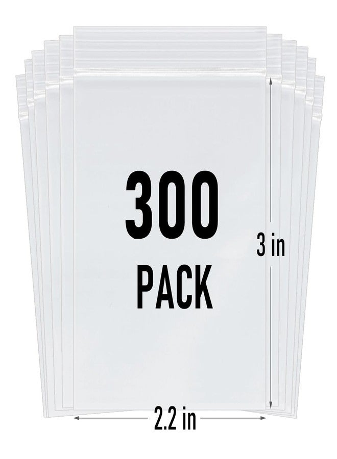 Naiircool 300 PCS Small Plastic Bags, 2.2 x 3 Inch Small Zip lock Bags, Transparent Jewelry Bags Reclosable, Clear Mini Baggies, Resealable Poly Bags for Pill, Beads, Screws, Packaging - Image 2