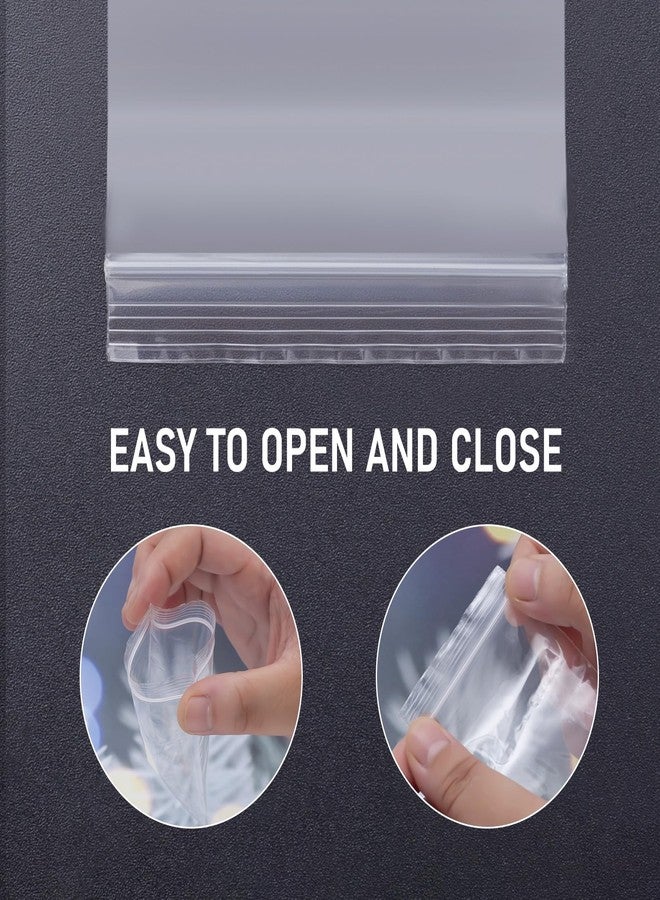 Naiircool 300 PCS Small Plastic Bags, 2.2 x 3 Inch Small Zip lock Bags, Transparent Jewelry Bags Reclosable, Clear Mini Baggies, Resealable Poly Bags for Pill, Beads, Screws, Packaging - Image 3