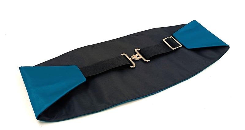 UTF Store UTF Men's Cummerbund Set - Bow Tie (Pretied), Pocket Square & Cufflinks | Formal Wear for Wedding, Party & Business - Image 3