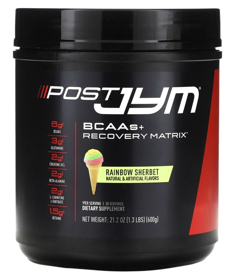 JYM Supplement Science Post JYM BCAAs + Recovery Matrix Rainbow Sherbet 1.3 lbs (600 g)