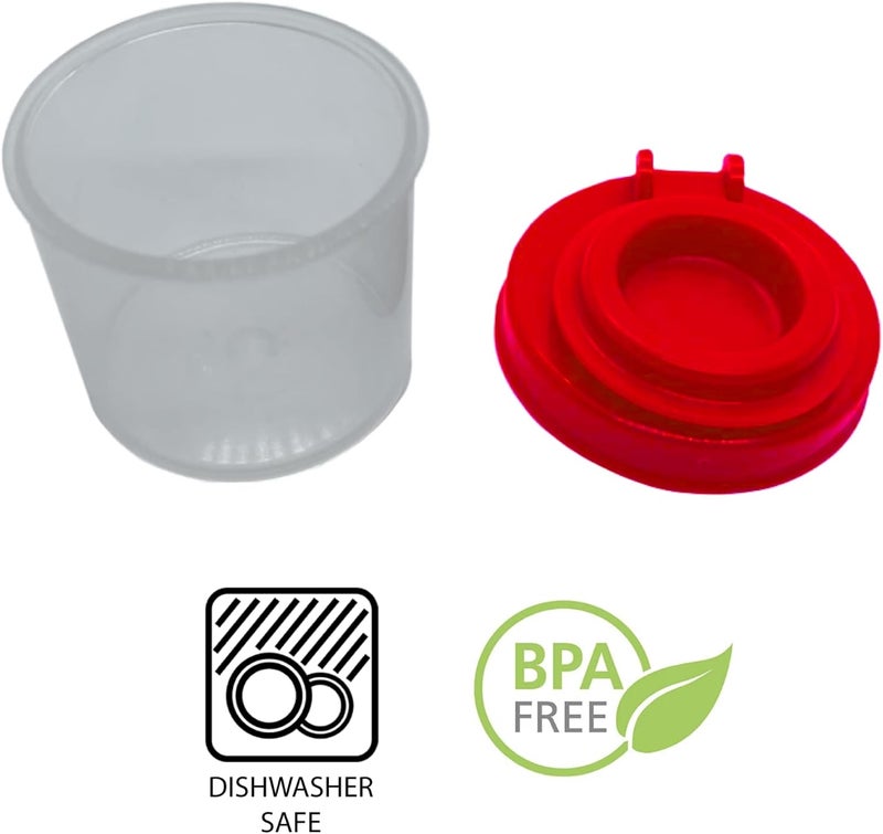 BRAZZA Salt and Pepper Shakers Moisture Proof Set, perfect to go Camping Picnic Outdoors Kitchen Lunch Boxes Travel Spice Set Clear with Black Lids Plastic Airtight Spice Jar Dispenser (3, mini) - Image 3