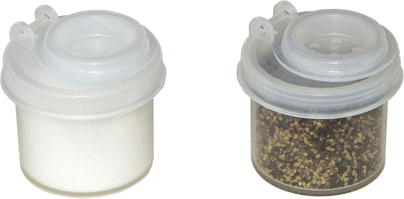BRAZZA Salt and Pepper Shakers Moisture Proof Set, perfect to go Camping Picnic Outdoors Kitchen Lunch Boxes Travel Spice Set Clear with Black Lids Plastic Airtight Spice Jar Dispenser (3, mini) - Image 5