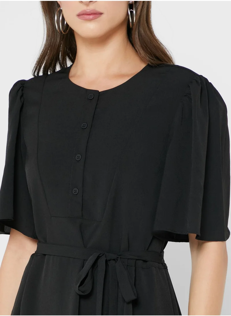 French Connection Pleated Knitted Dress