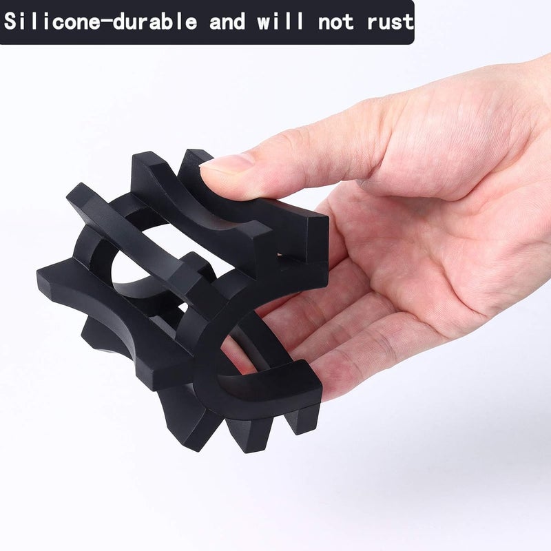 TOPSKY 2Pcs Soap Dish Holder, Non-Slip Bathroom Accessories Silicone Soap Case Saver, Sink Deck Bathtub Shower Dish Soap Drainer, Silicone Holder for Soap, Sponges, Scrubber (Black) - Image 3