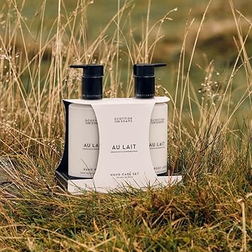 Scottish Fine Soaps Au Lait Hand Care Set Liquid Hand Wash and Hand Body Lotion with Milk Extracts and Panthenol - Image 4