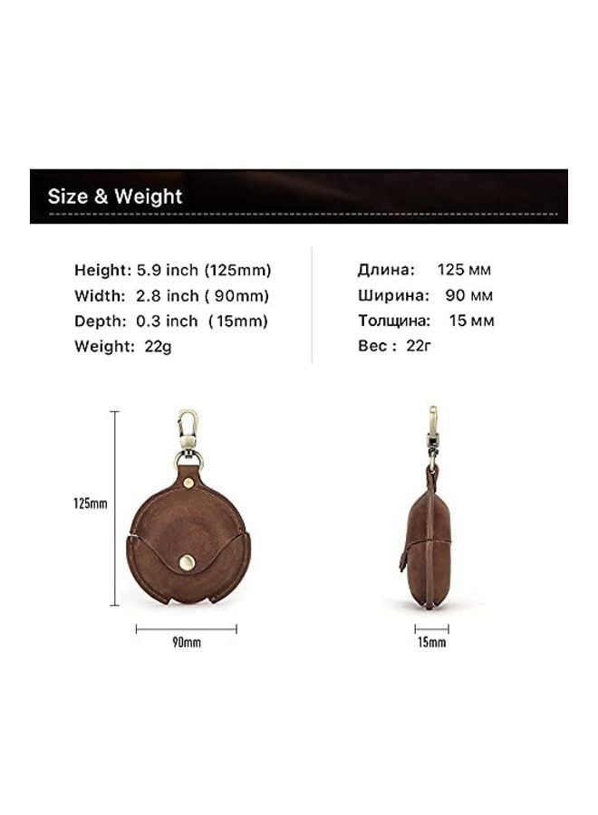 Wireless Earphone Leather Protective Cover For Huawei FreeBuds 4 Brown - Image 5