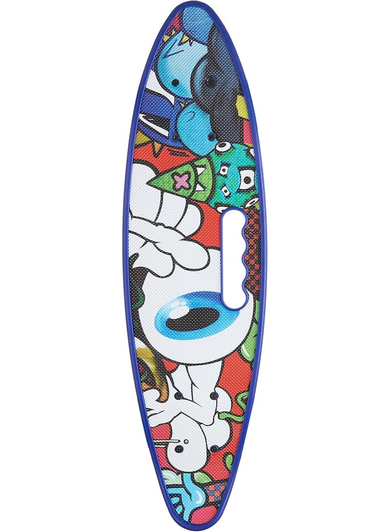 لوح تزلج بيني بورد - عجل سوفت رابر شفاف مضيء مع مقبض يد - مقاس56سم -