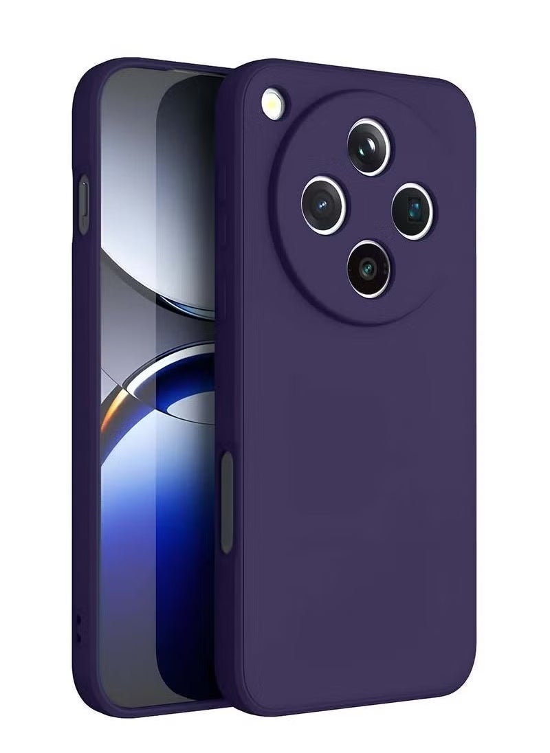 MUNTAQI Oppo Find X8 Pro 5G 2024 Premium Soft Liquid Silicone Case Cover – Eggplant Purple, Shockproof & Anti-Slip with Microfiber Lining, Ultra-Slim Fit, Full Protection, Elegant Matte Finish - Image 2