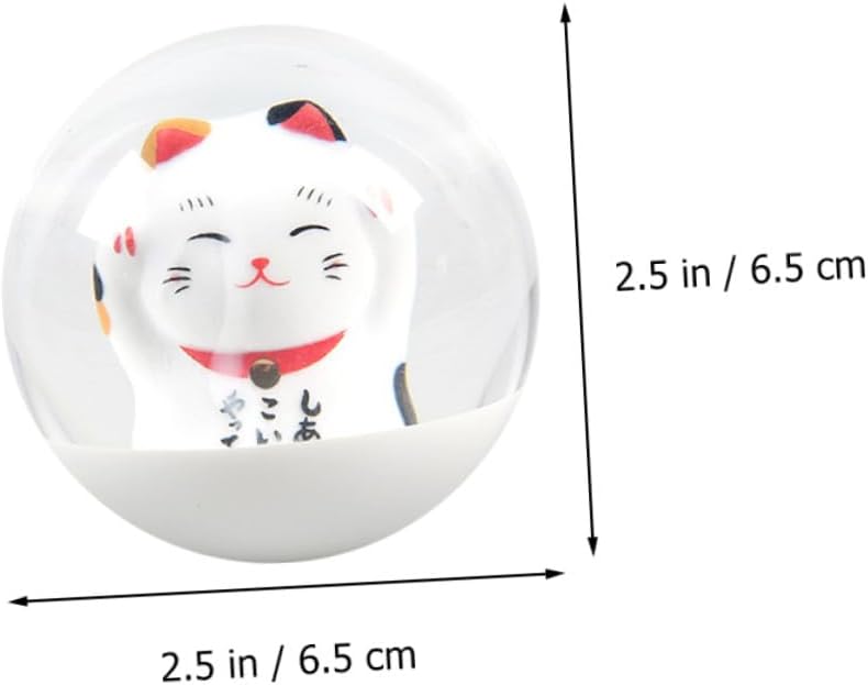 Universal Manual Gear Shift Knob Lucky Cat Ball Style with 3 Adapters M8 M10 Metric Thread for Cars Trucks Suvs Interior Accessories - Image 2