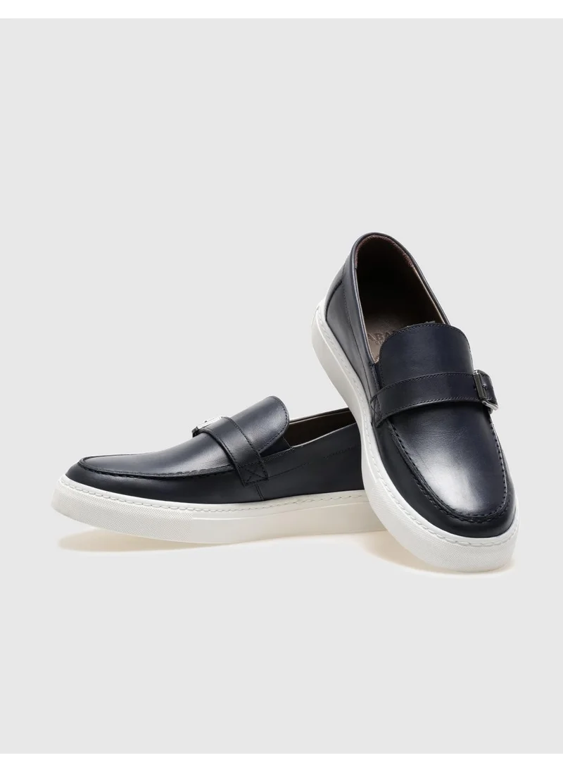 كاباني Navy Blue Buckle Men's Casual Shoes