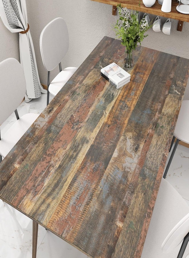 Wallercity ورق حائط لاصق من Wallercity Vintage Butcher Block لأسطح العمل من الفينيل الأحمر/البني السميك المقاوم للماء للحمام، ورق حائط خشبي قابل للتقشير واللصق للخزائن وسطح الطاولة والمطبخ، مقاس 15.8 × 78.7 بوصة - Image 3