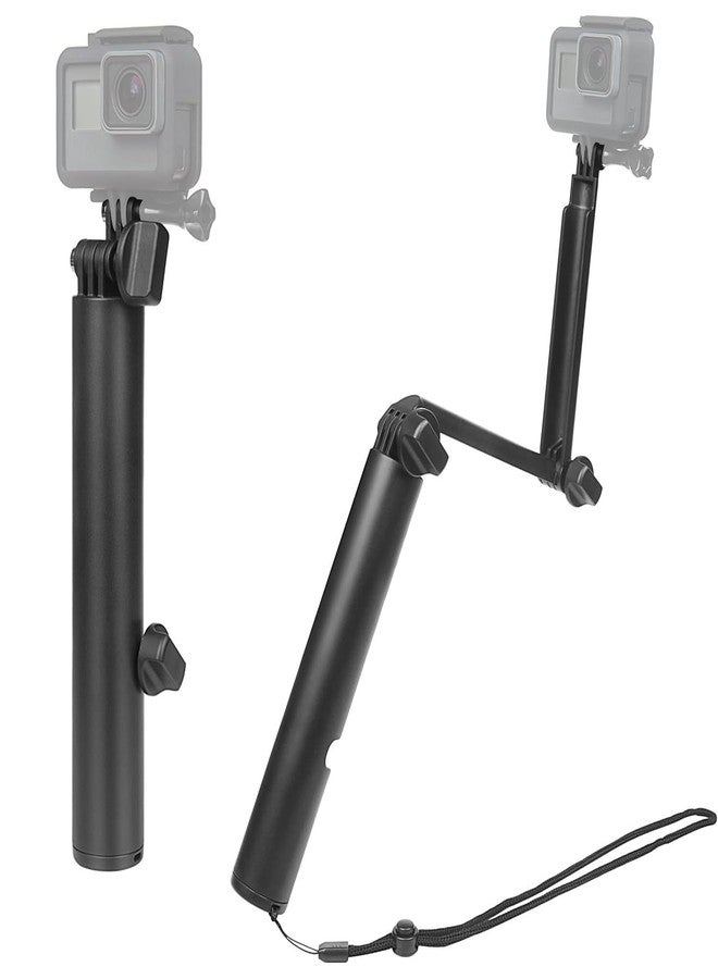 Action Pro 3-Way Monopod + Magic Mount Selfie Stick Compatible with GoPro 13/12/11/10/9/8/7/6/5, Insta360 Ace/Ace Pro & DJI Osmo Action 4 and Other Action Cameras (Black) - Image 1