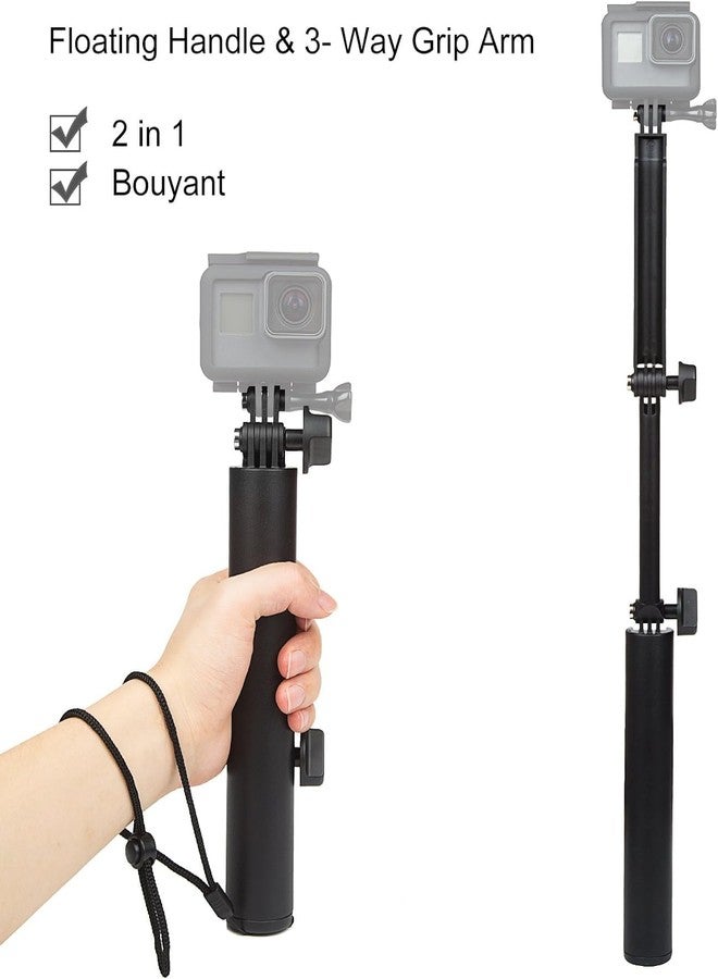 Action Pro 3-Way Monopod + Magic Mount Selfie Stick Compatible with GoPro 13/12/11/10/9/8/7/6/5, Insta360 Ace/Ace Pro & DJI Osmo Action 4 and Other Action Cameras (Black) - Image 3