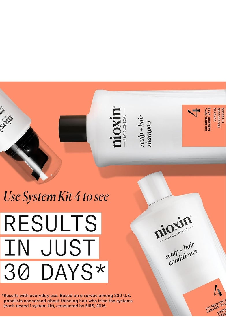 Nioxin Nioxin System 4, Cleansing Shampoo With Peppermint Oil, Treats Sensitive Scalp & Provides Moisture, For Color Treated Hair with Progressed Thinning, Various Sizes  - Image 5