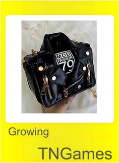 TNGames MDD Fashion 79 Design, Jacket Bag Style Women's Bag, ,New Korean Version Personality Shoulder Bag,Black  - Image 1