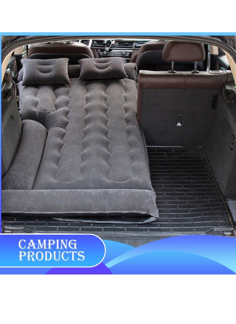 Manful Inflatable Mattress with Pump Portable Outdoor Air Mattress Foldable Single Thickened Flocking Mattress for Outdoor and Home  - Image 3