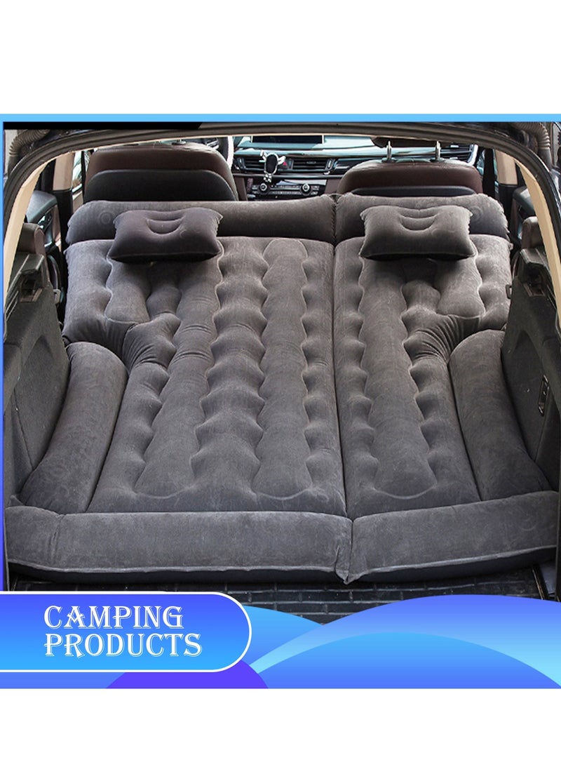 Manful Inflatable Mattress with Pump Portable Outdoor Air Mattress Foldable Single Thickened Flocking Mattress for Outdoor and Home  - Image 5