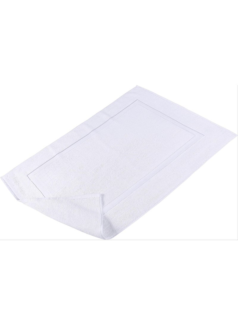 Amber Home Cotton Banded Bath Mat, Floor Mat for Bathroom, Kitchen Mat, Highly Absorbent Machine Washable 50x80 cm Bath Rug, Bathroom Mat Water Absorbent Foot Towel for Home Kitchen and Bathroom Pack of 2 - Image 4