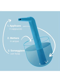 Apustim 2 Pieces Of Burp Straws，Natural And Quick Burp Relief，Clinically Proven，Suitable For All Ages，Children And Adults，Safe，Lightweight，Reusable（Lake Blue）  - Image 2