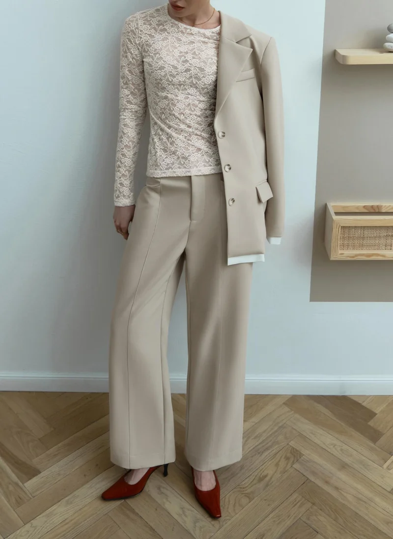 Lichi Straight fit monochrome trousers