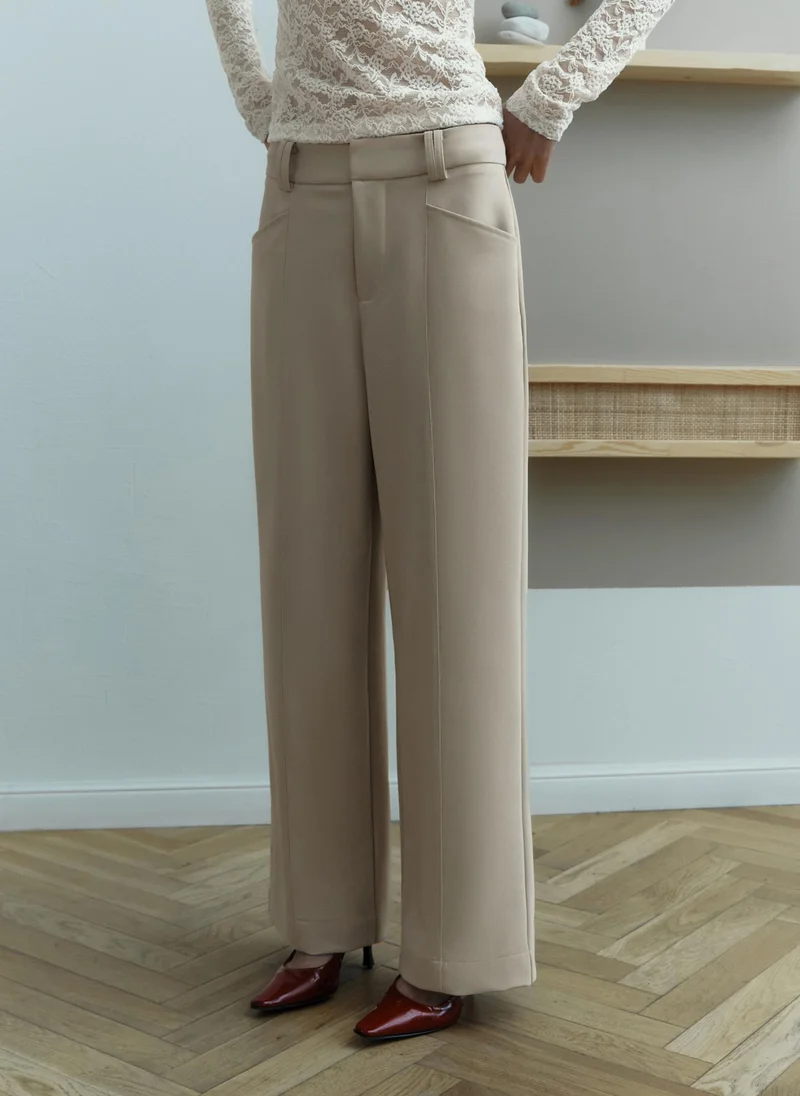 Lichi Straight fit monochrome trousers