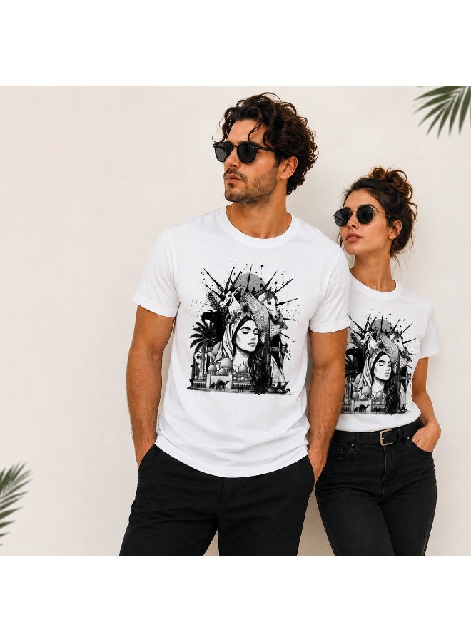 Doodle Art T-shirt for Men and Women, Graphic T-Shirt, Art T-Shirt, Doodle TShirt, 100% Cotton Unisex Round Neck Tee, Creative Graphic Print, Regular Fit Casual Wear - Image 2