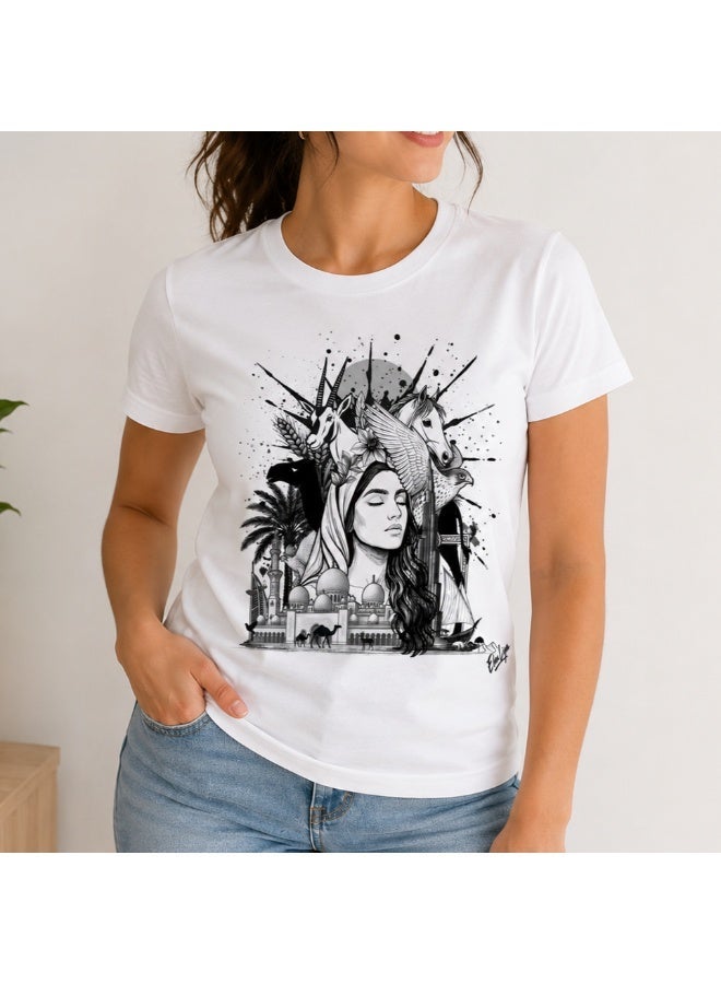 Doodle Art T-shirt for Men and Women, Graphic T-Shirt, Art T-Shirt, Doodle TShirt, 100% Cotton Unisex Round Neck Tee, Creative Graphic Print, Regular Fit Casual Wear - Image 3