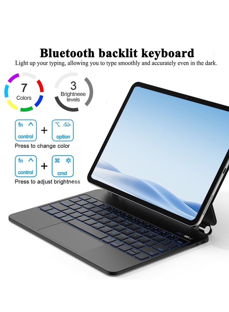 QPHWHFQ Magic Keyboard for iPad 11th Gen 2025 A16 and iPad 10th Gen 10.9 Inch Compatible Protective Case for Daily Use and Home Office - Image 4