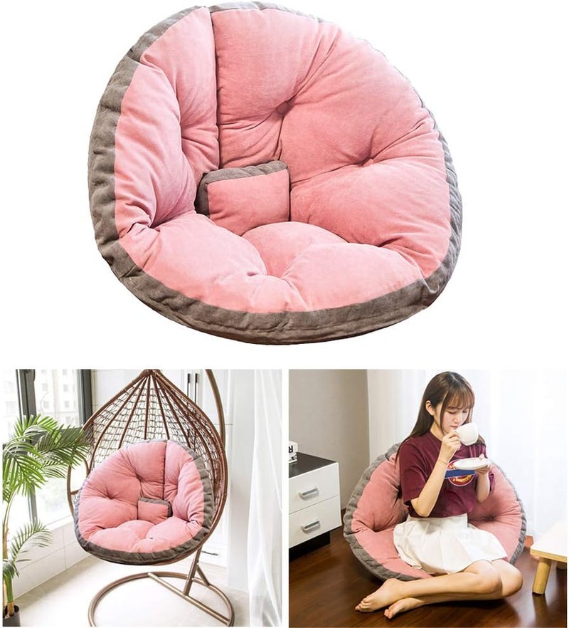 klarako Swing Hanging Basket Seat Cushion Hanging Egg Hammock Chair Pads  Pink Gray - Image 4