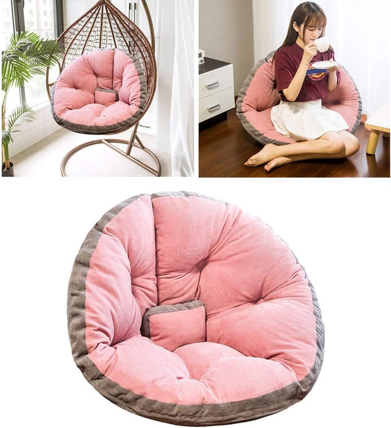 klarako Swing Hanging Basket Seat Cushion Hanging Egg Hammock Chair Pads  Pink Gray - Image 3