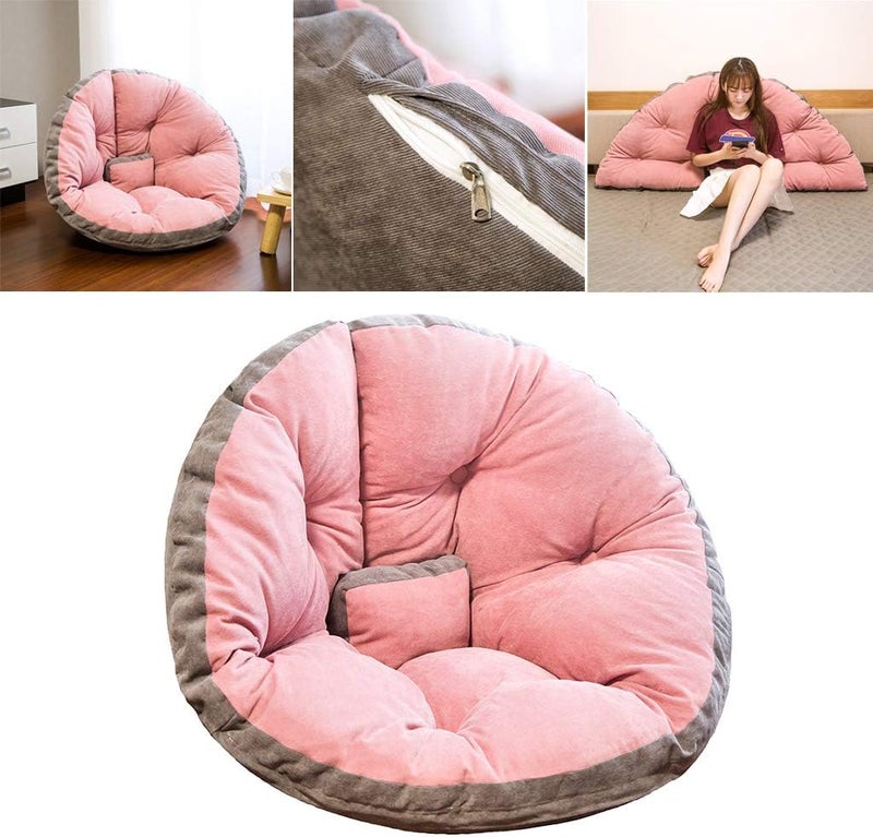 klarako Swing Hanging Basket Seat Cushion Hanging Egg Hammock Chair Pads  Pink Gray - Image 5