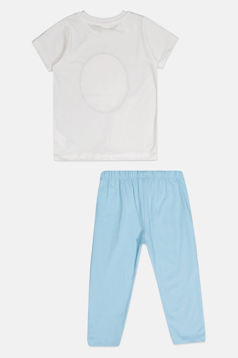 Disney Kids Girl Cinderella Graphic Print Short Sleeve Pajama Set, Multicolor - Image 3