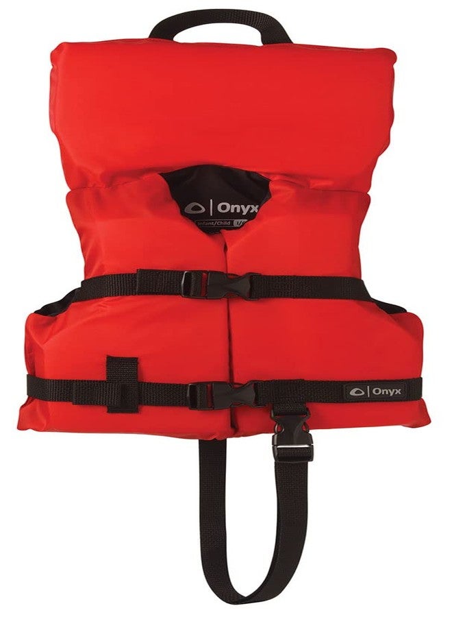 ONYX General Purpose Boating Life Jacket Infant/Child, Red