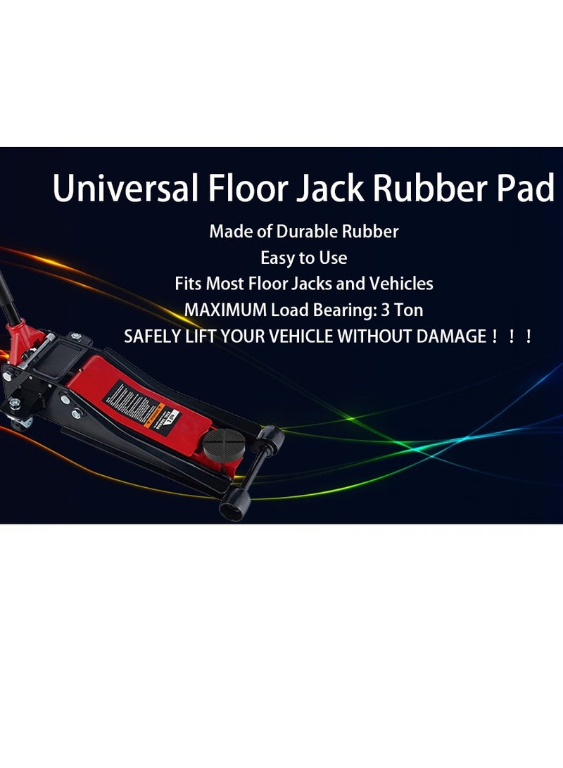 Loquat Universal Floor Jack Rubber Pad Jack Pad Adapter Pinch Weld Side Frame Rail Protector PuckorPad 2 Pack Jack Pad Slotted Rubber Jack Pad Medium Size   Frame Rail Protector Puck Pad - Image 2