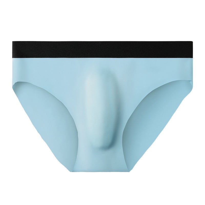 Mens Underwear Mens Ice Silk Traceless Breathable Ultra-thin Briefs Summer Ice Cool Soft and Comfortable Underpants for Boys Grey  - Image 2